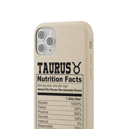 Taurus Ingredients Biodegradable Phone Case