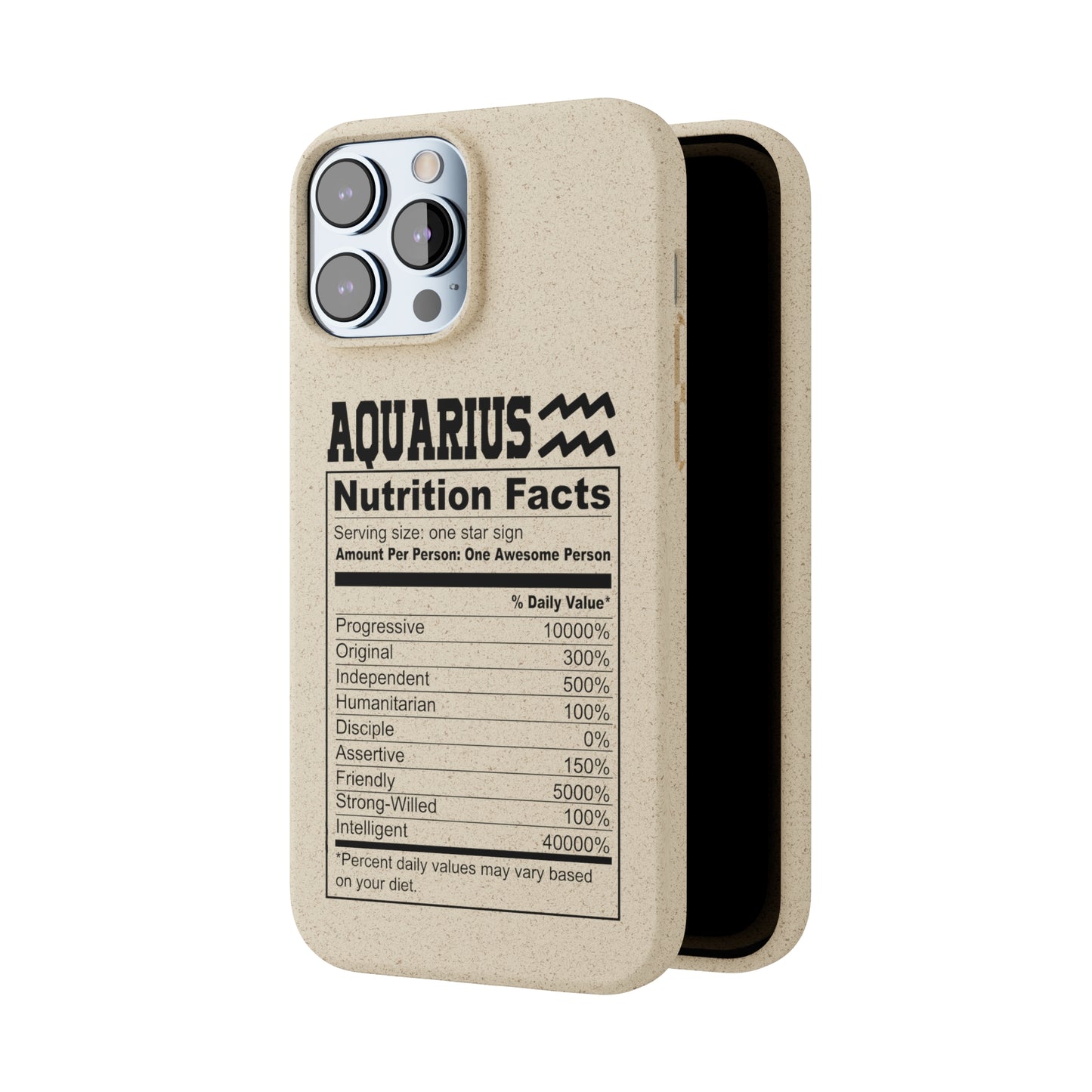 Aquarius Ingredients Biodegradable Phone Case