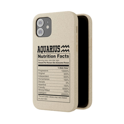 Aquarius Ingredients Biodegradable Phone Case