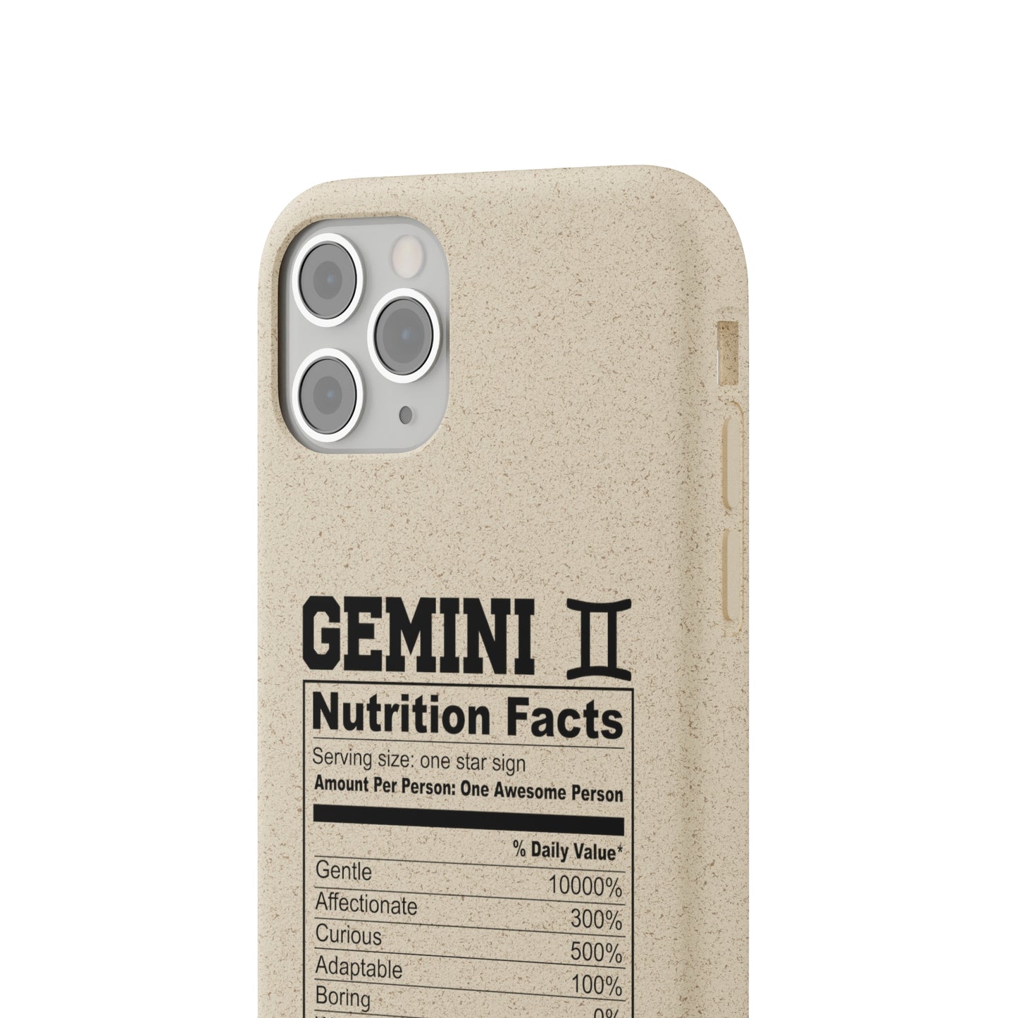 Gemini Ingredients Biodegradable Phone Case