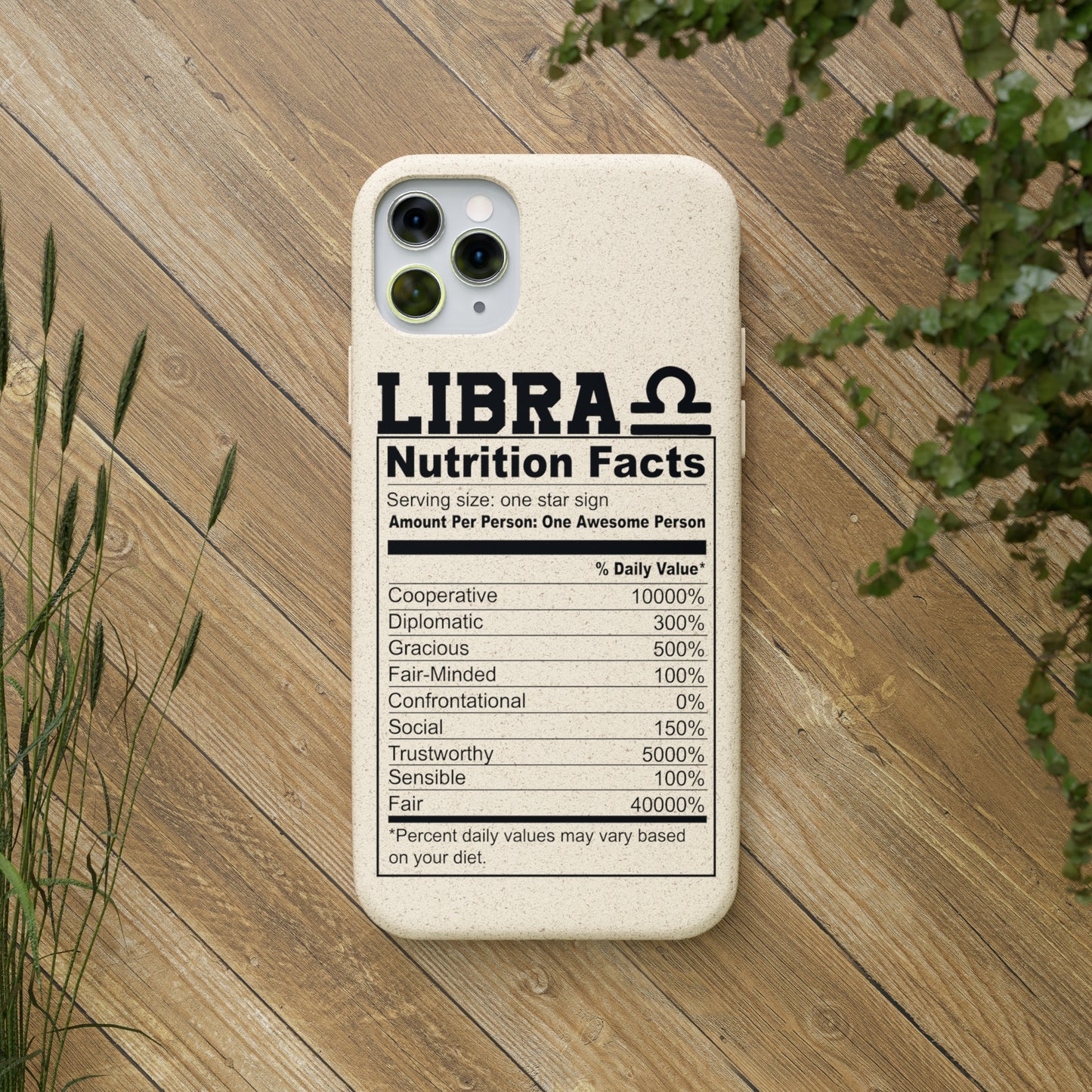 Libra Ingredients Biodegradable Phone Case