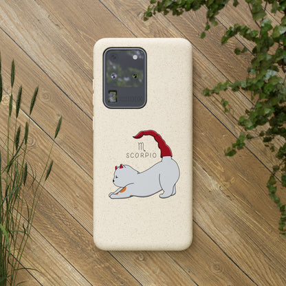 Scorpio Cat Zodiac Design - Biodegradable Phone Cases