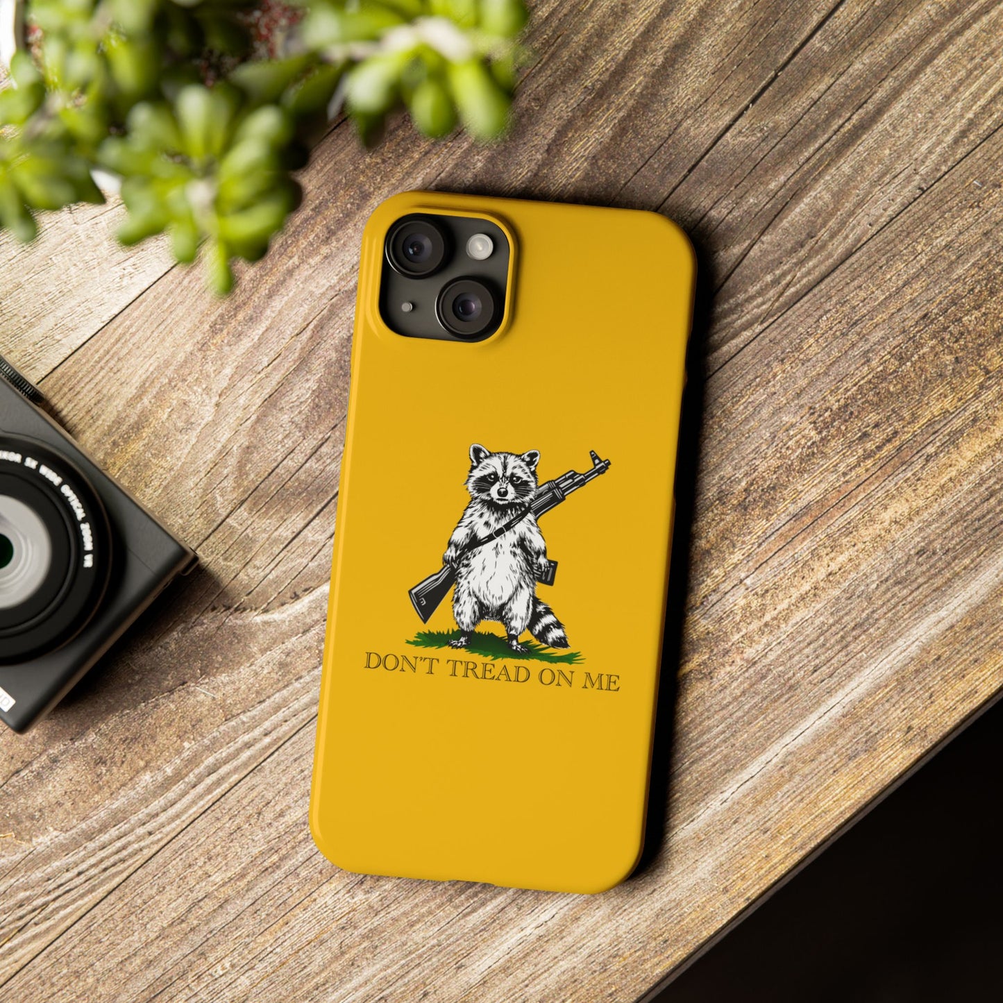 Racoon Freedom Design Slim Phone Case