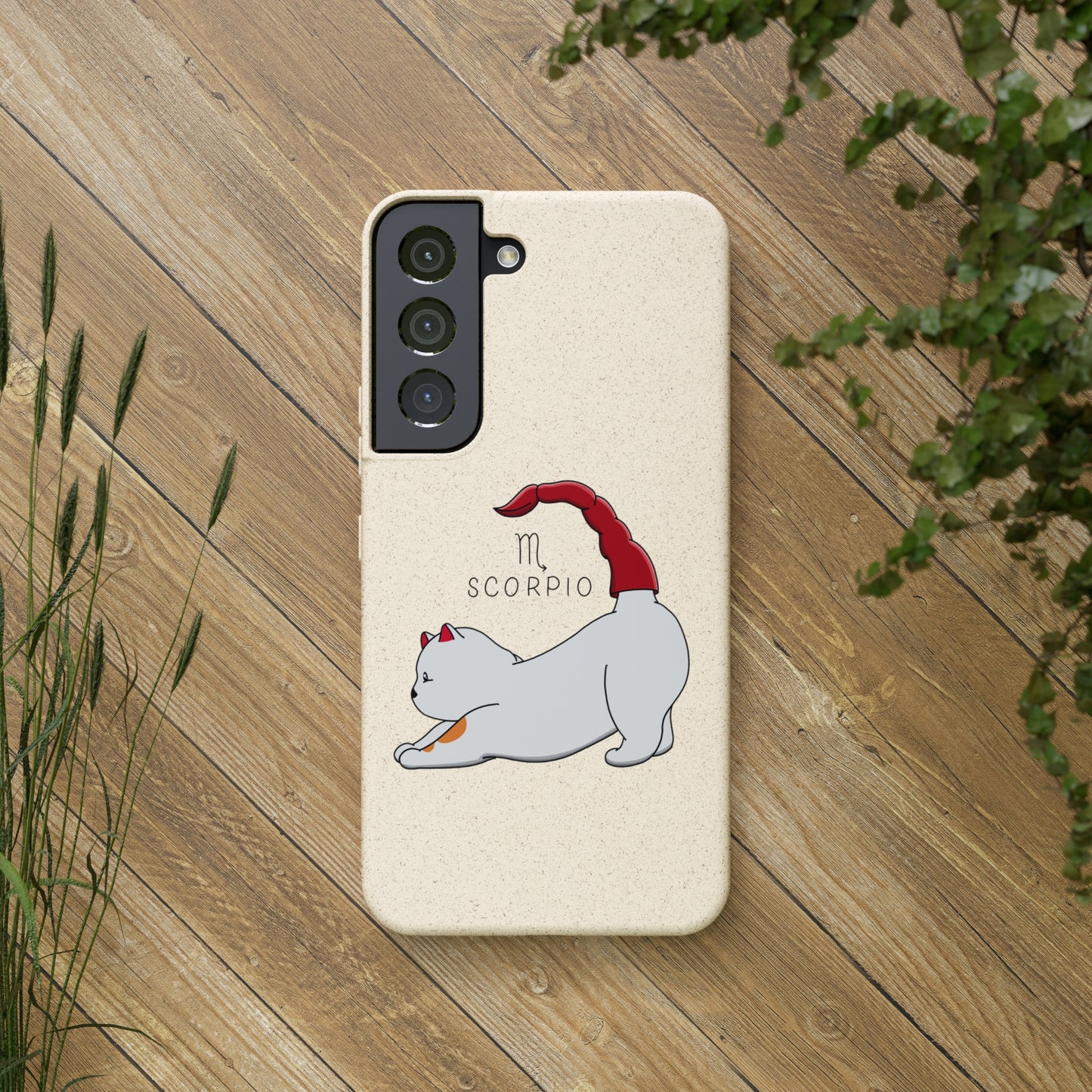 Scorpio Cat Zodiac Design - Biodegradable Phone Cases