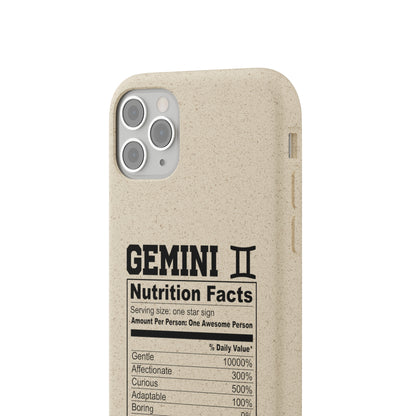 Gemini Ingredients Biodegradable Phone Case