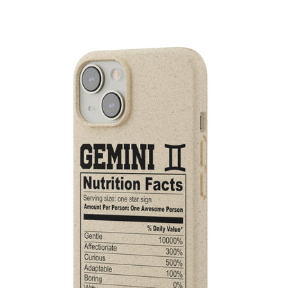 Gemini Ingredients Biodegradable Phone Case