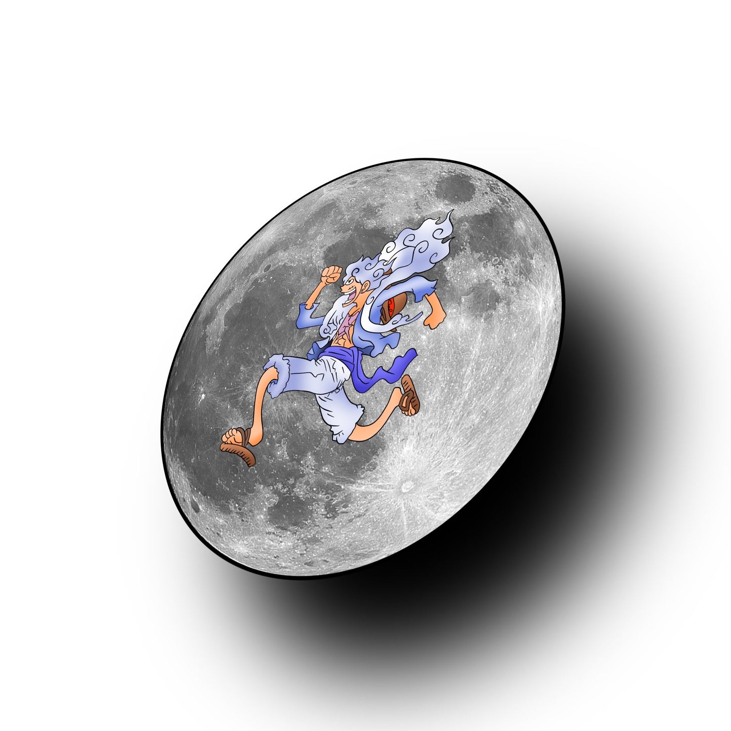 Luffy Moon reflective Sticker !