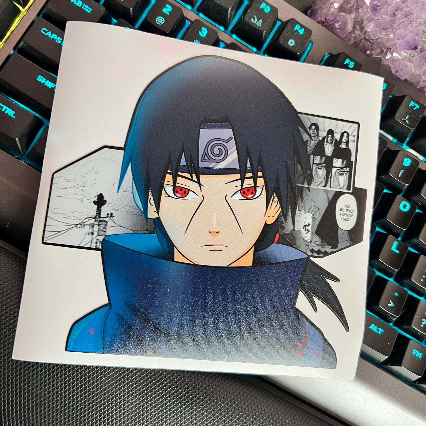 Itachi Anbu Hybrid Manga Premium Holo Sticker