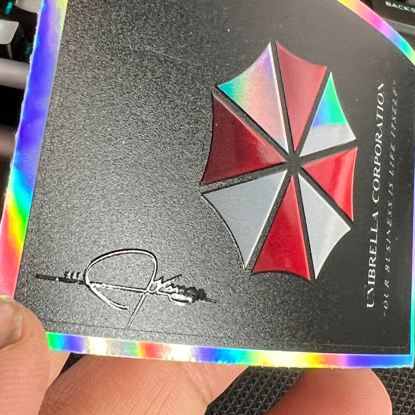 Umbrella Corp UV Holo Rectangle Sticker!