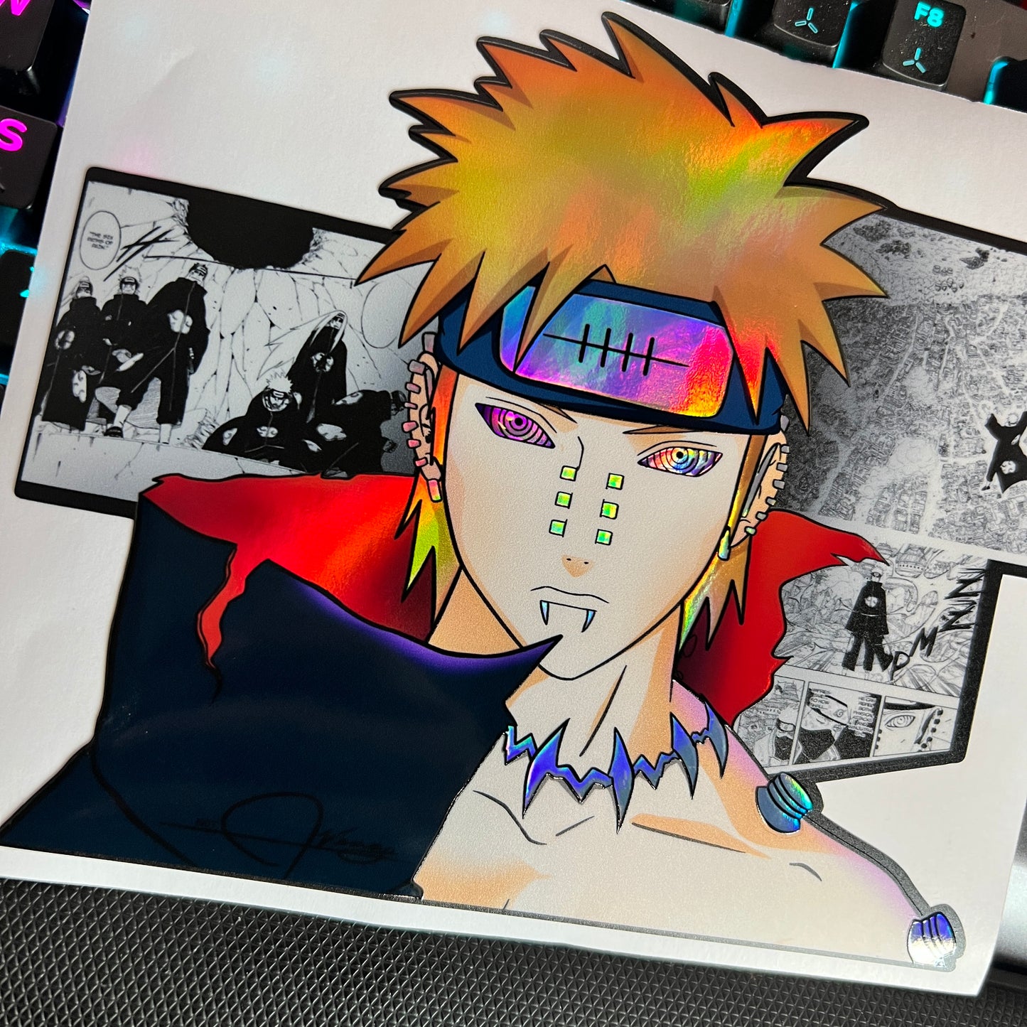 Pain Hybrid Manga Premium Holo Sticker