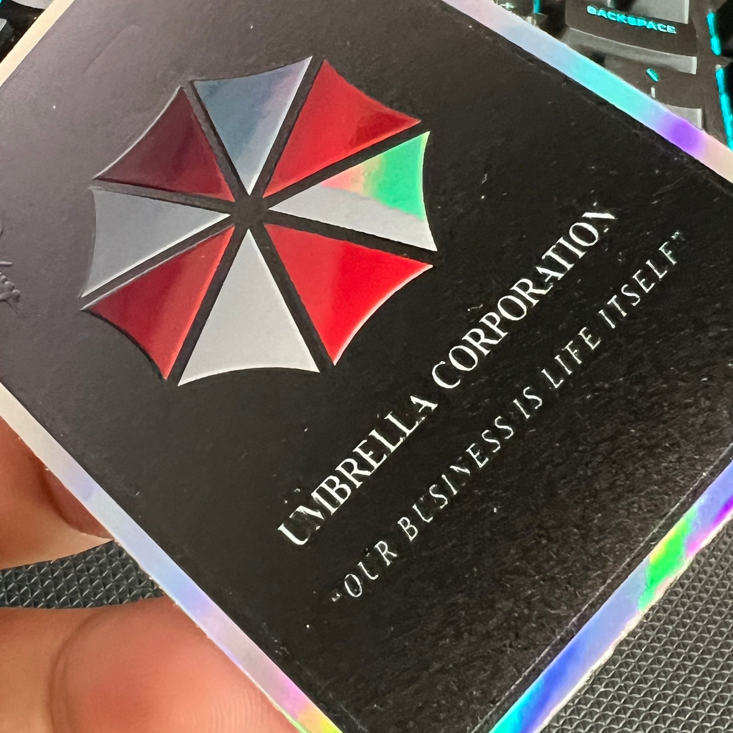 Umbrella Corp UV Holo Rectangle Sticker!