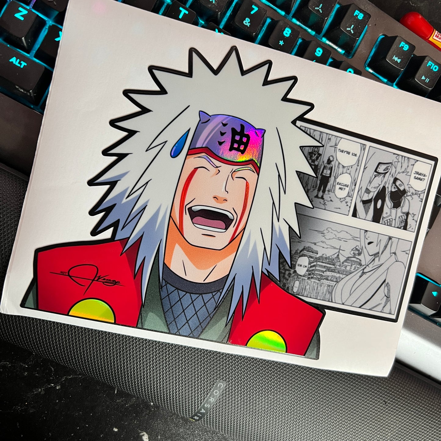 Pervy Sage Hybrid Manga Premium Holo Sticker