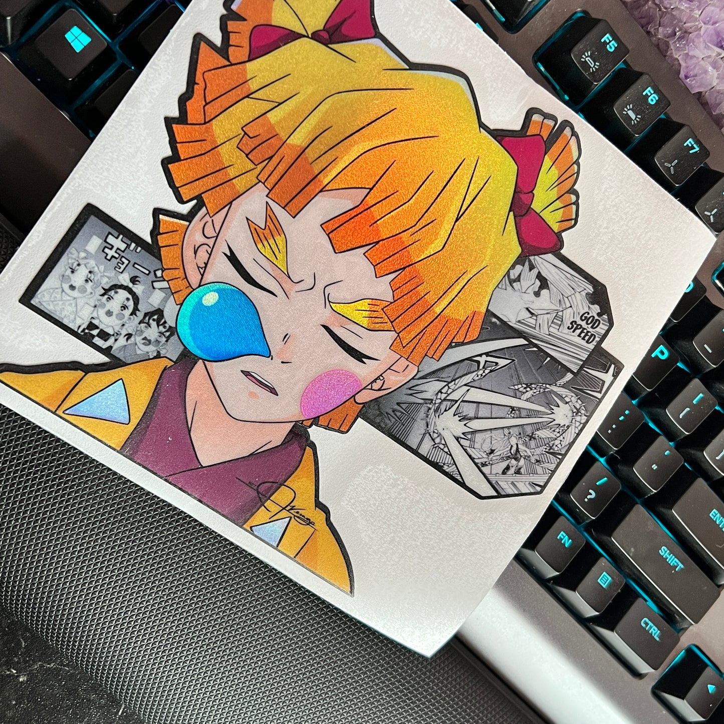 Thunder Clap Hybrid Manga Premium Holo Sticker