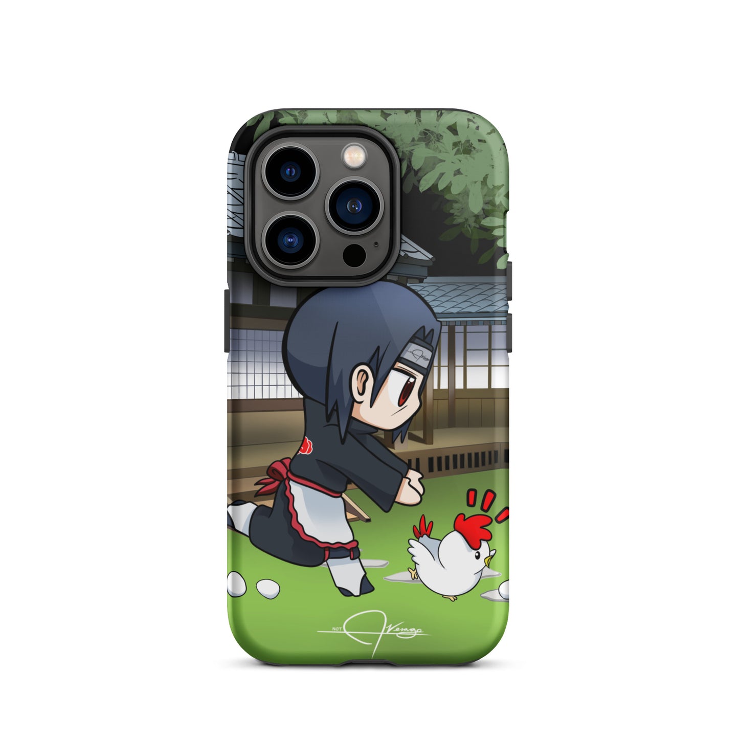 Tough iPhone case Chasing Chicken Original design by Mel