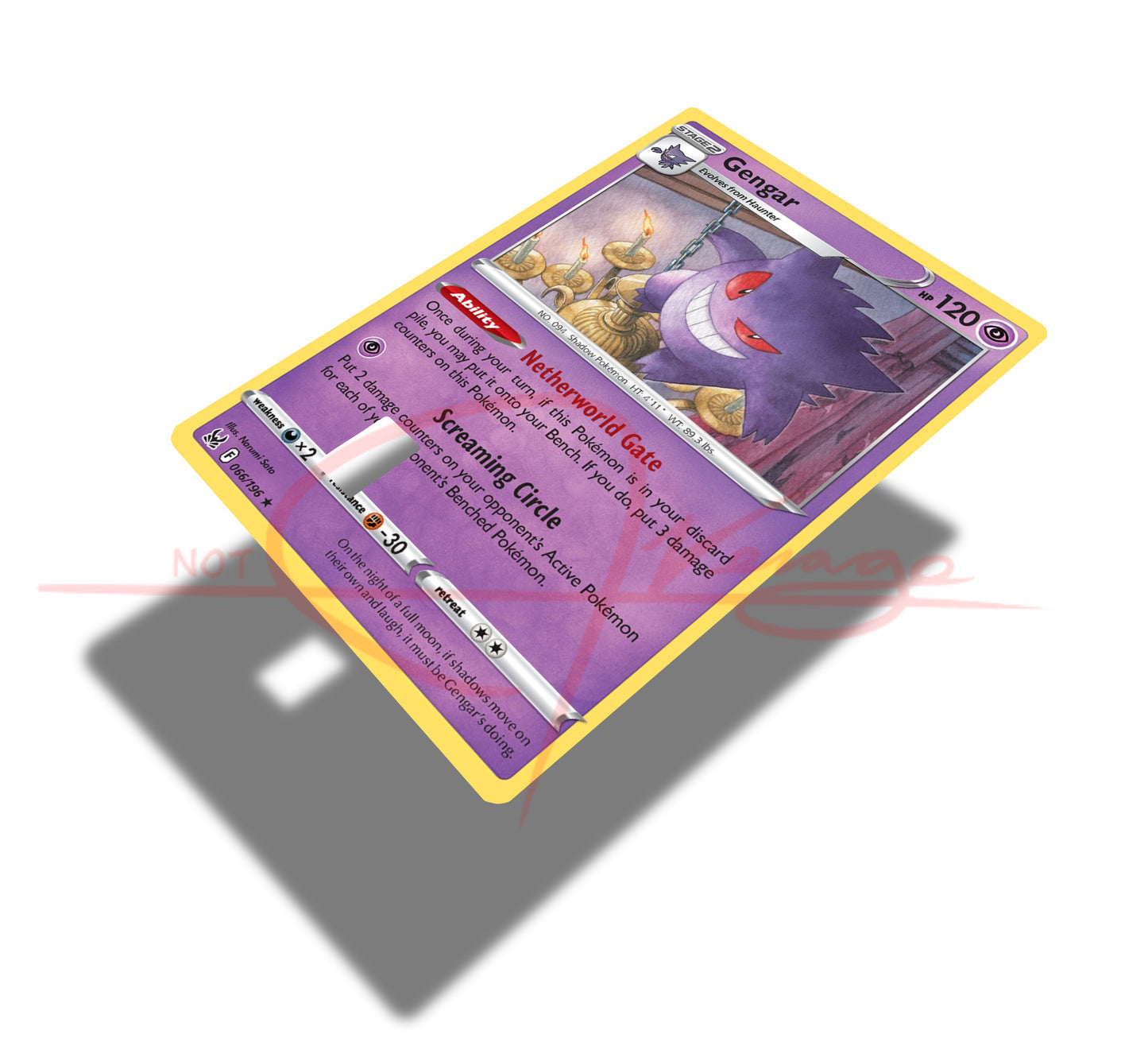 Gengar Holo Rectangle Sticker!