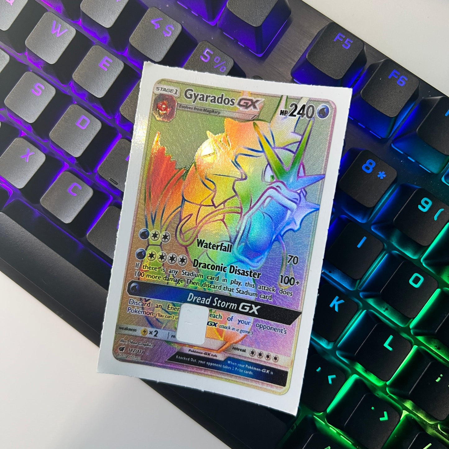 EX Blue Fish UV Holo Rectangle Sticker!