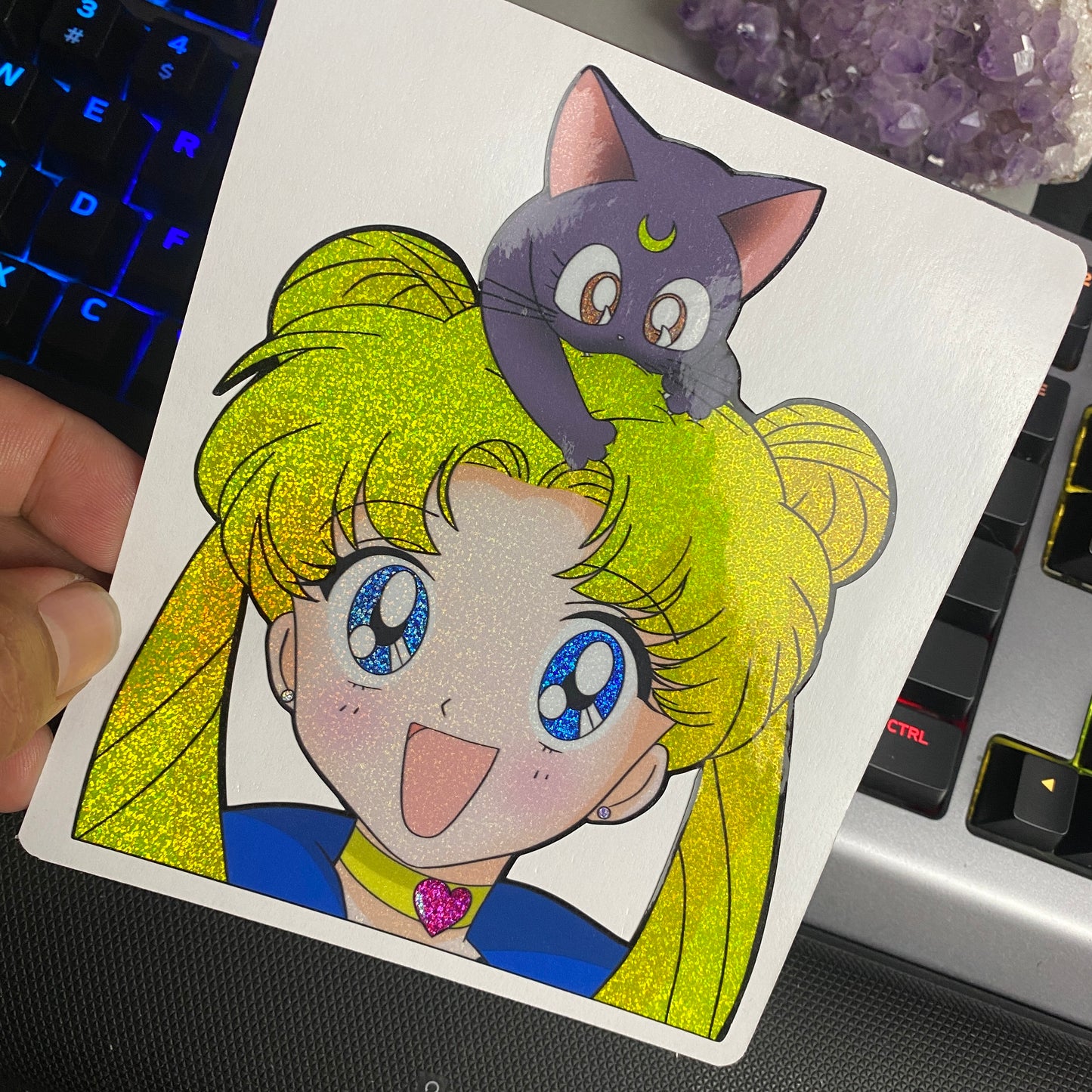 Cat on Moon 🌙 Specialty Sticker