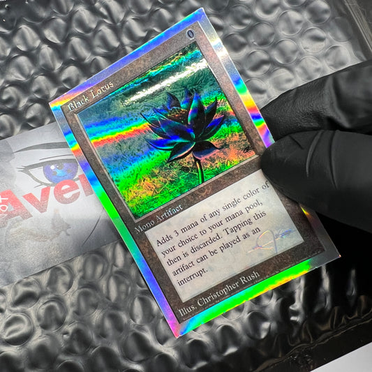 Blk Lotus UV Holo Rectangle Sticker!