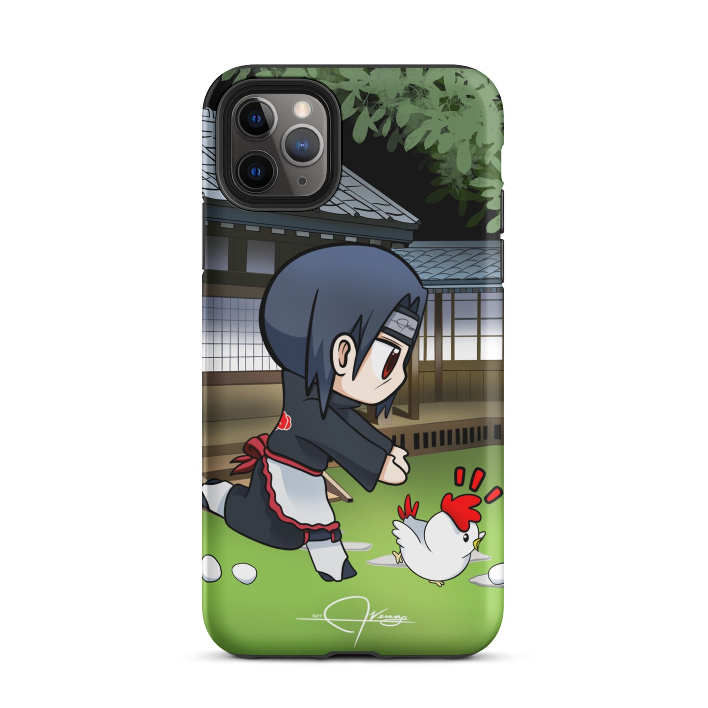 Tough iPhone case Chasing Chicken Original design by Mel