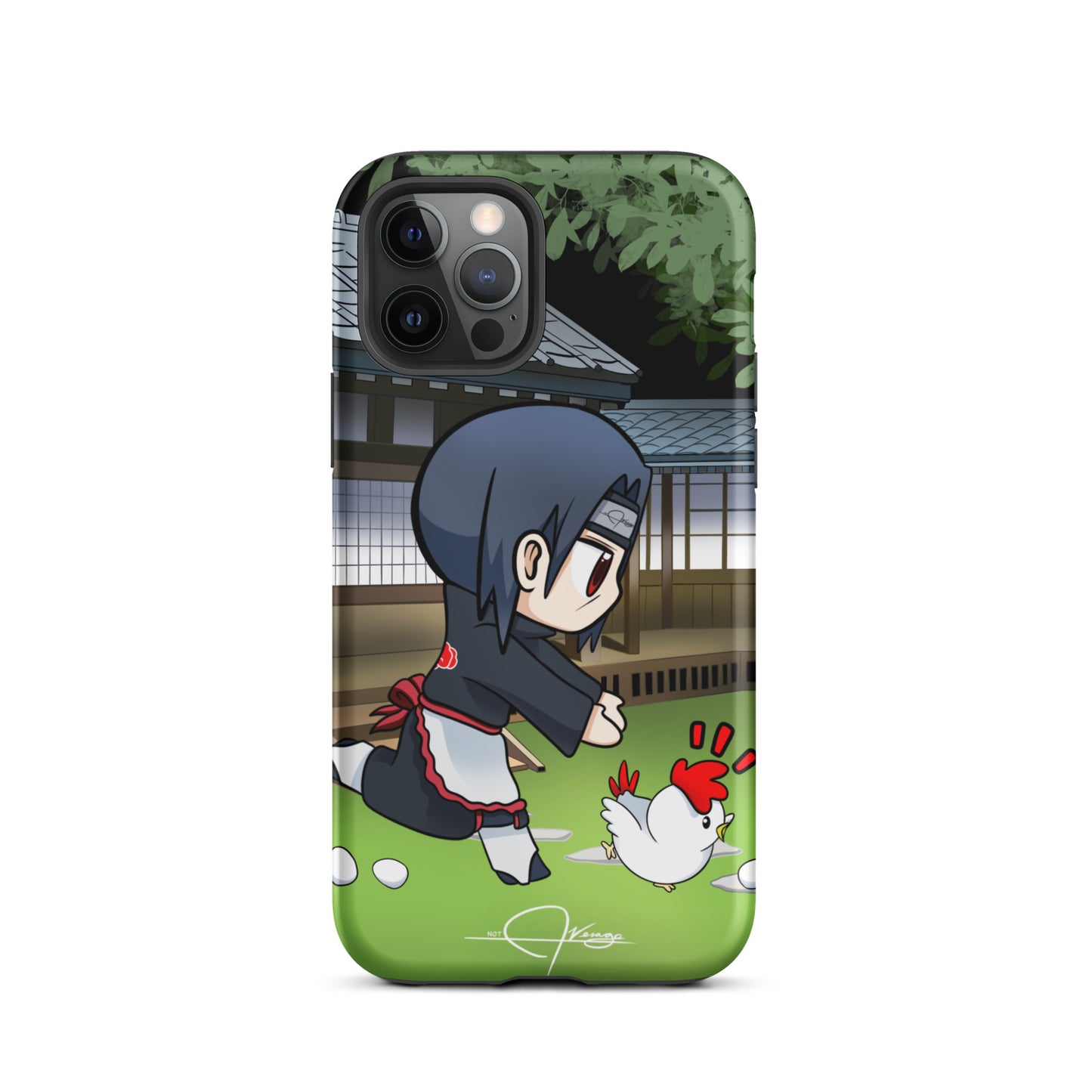 Tough iPhone case Chasing Chicken Original design by Mel