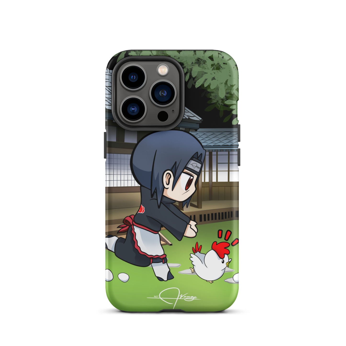 Tough iPhone case Chasing Chicken Original design by Mel